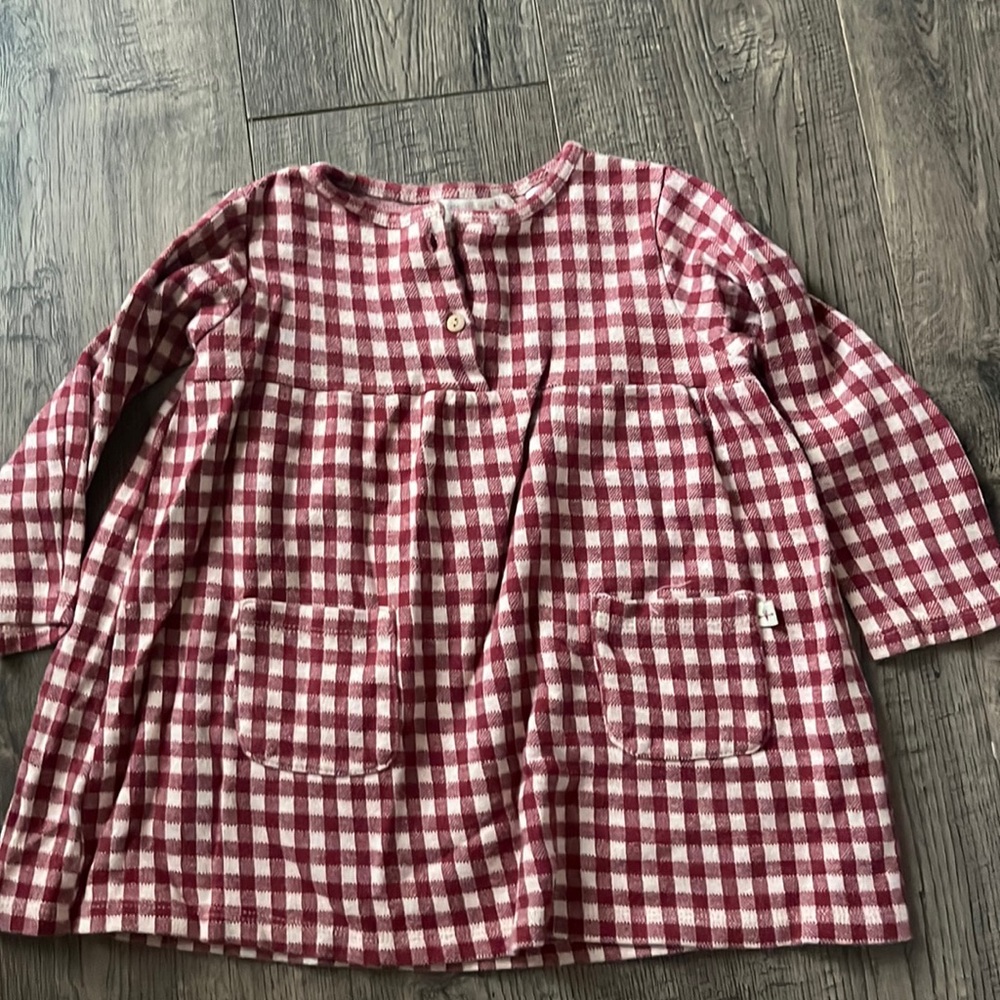 Zara maroon checkered shirt/dress